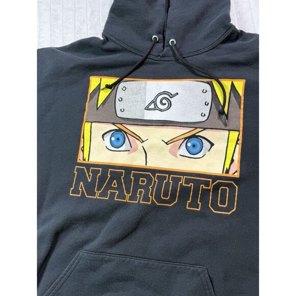 VTG 2002 Naruto Shippuden Pullover Hoodie Anime Graphic Sweatshirt Logo Men's L - Picture 8 of 14